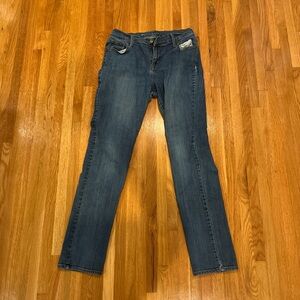 Old Navy Women's Straight Leg Jeans - Dark Blue